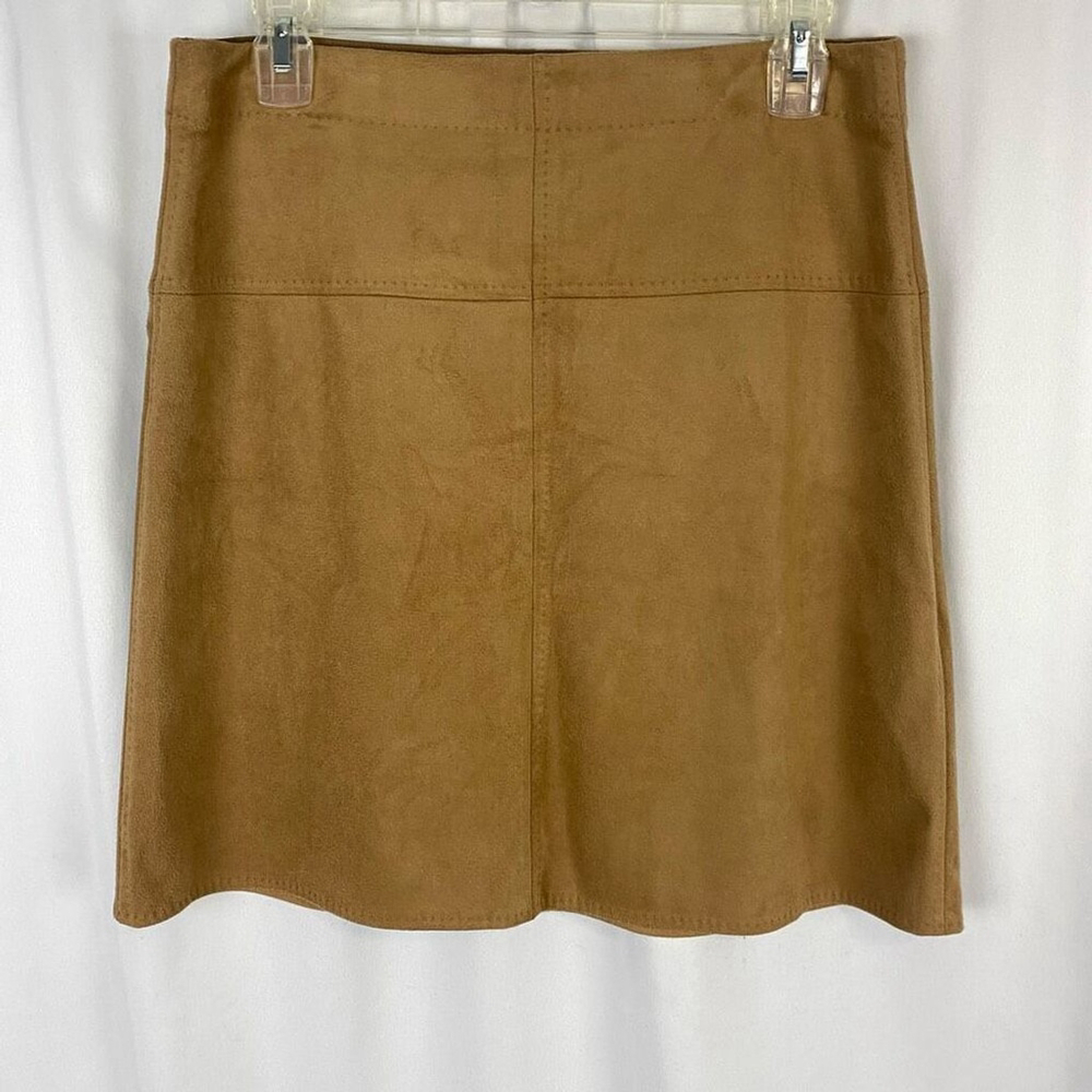 M.S.S.P. Max Studio Specialty Products Tan Faux Suede A-Line mini Skirt Women’s
